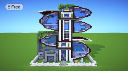 Free Download - Modern House 37 / Minecraft Build / Map