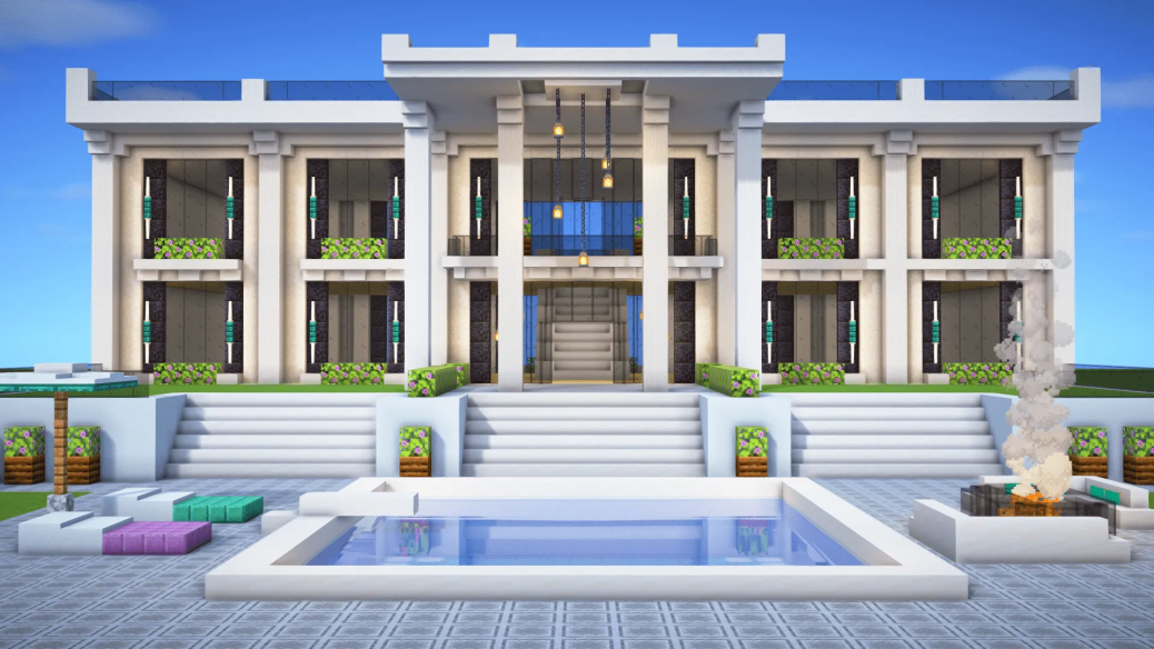 Modern Quartz Palace Minecraft map - BillionBlocks