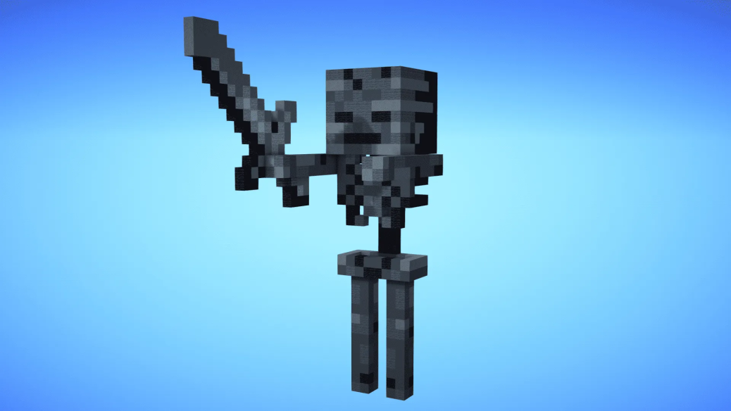 Free Download - Wither Skeleton | Mob Statue / Minecraft Build / Map ...